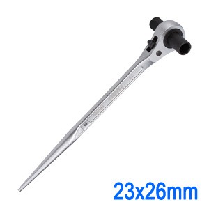 Panrico 百利世 23x26mm 兩口自動尖尾棘輪梅花扳手 建築用尖尾自動梅花板手 尖頭板手