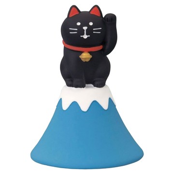 DECOLE 開運富士山  黑貓  50 x 46 x 68mm