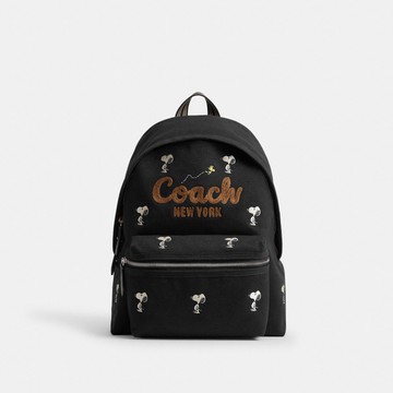 COACH X PEANUTS SNOOPY CARGO 刺繡後背包