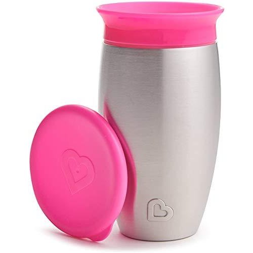 Miracle Stainless Steel 360 Sippy Cup, Pink, 300ml