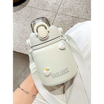 大肚保溫杯女生高顏值網紅保溫杯子學生帶吸管水杯便攜大容量水壺