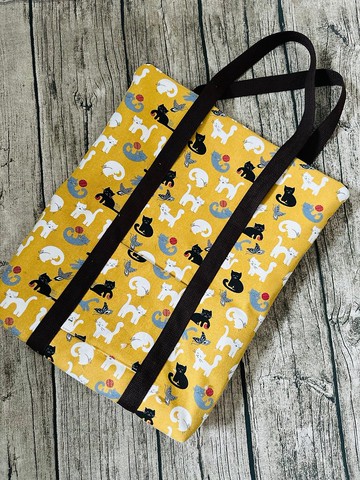 英國製作 薑黃玩毛球貓貓 大容量兩用背包側揹袋