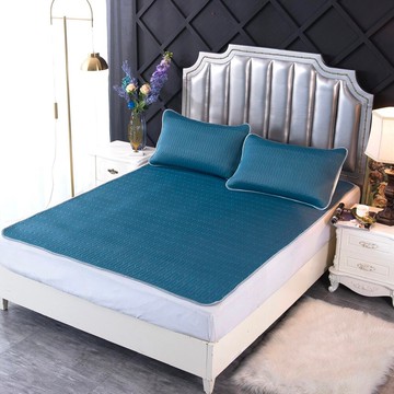 hugs可水洗涼感冰絲乳膠涼蓆-雙人三件組