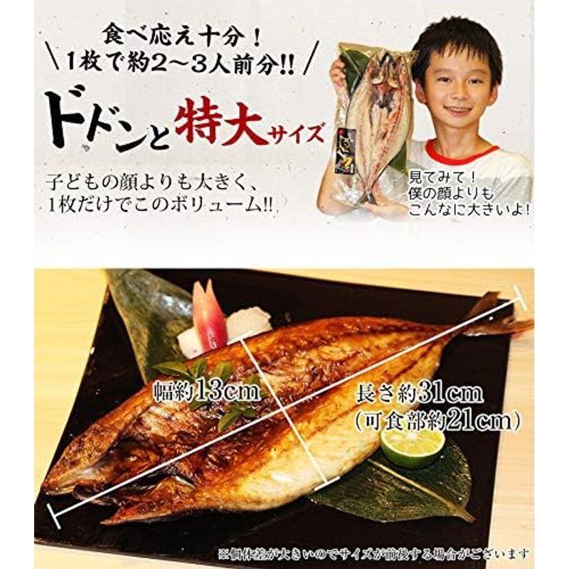 魚耕 干物 魚 特大 さば開き 笹の葉干物 無添加 約400g×3枚セット お中元 ギフト