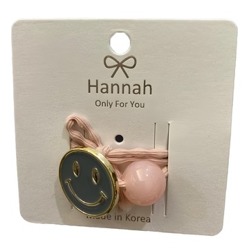 Hannah 正韓造型髮束 Set 3個  笑臉灰