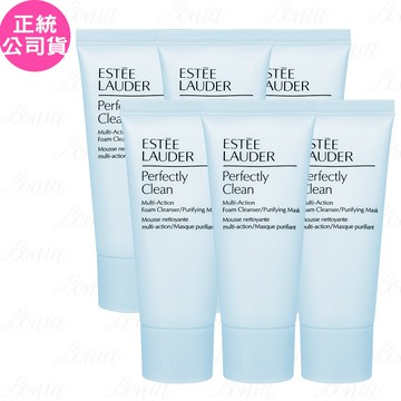 【Estee Lauder 雅詩蘭黛】細緻煥采雙效淨化潔面乳(30ml)*6(公司貨)