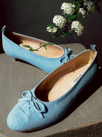 Bella Ballerina Shoes _ Skyblue Denim