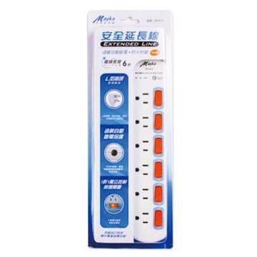 明家MIG電腦延長線/SP-613A-6//6尺/3孔6座6切/條