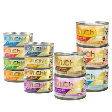 【單罐】VI.CHI 維齊 化毛貓罐  80g-160g 多種新鮮綜合的美味食材製成 貓罐頭✨Q寶貝寵物✨
