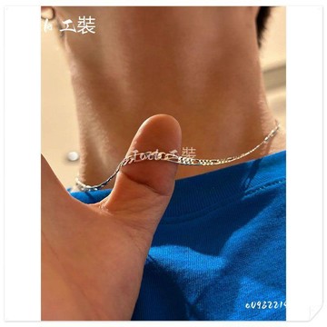 雙層古巴項鍊男士潮牌百搭美式嘻哈疊戴鈦鋼古巴鏈男生項鍊男款免運