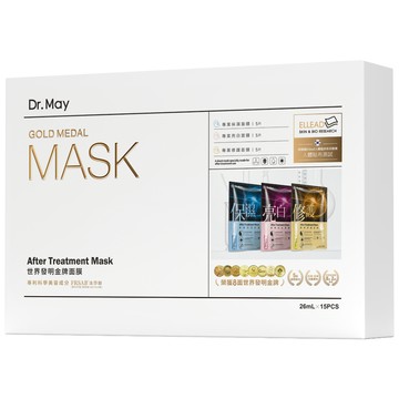 贈【Dr. May美博士】金牌面膜禮盒(15片/盒)