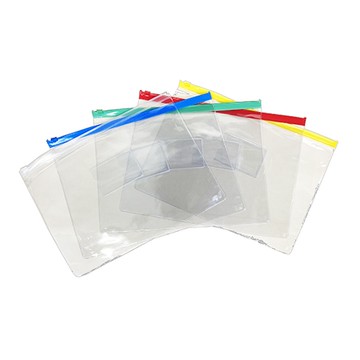 A5 橫式透明夾鍊資料袋/夾鏈資料袋/文件袋 附名片袋lm-6006