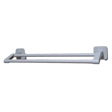 妃妃嚴選 太空鋁免釘毛巾架 雙桿  40cm  白色  1支