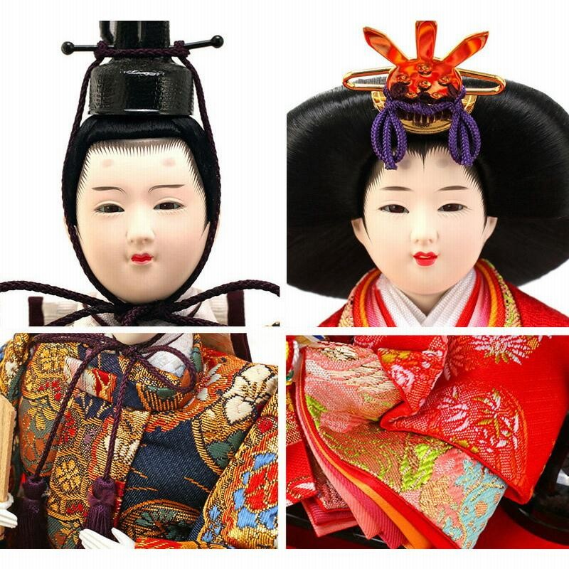 雛人形 オルゴール付 オルゴール付写真立て (中) 桃色蒔絵付