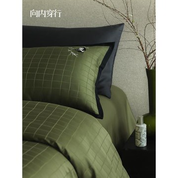 向內穿行A類澳棉100全棉熊貓竹子刺繡床上四件套純棉床單中式床品