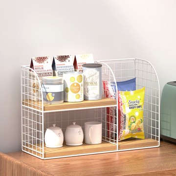 餐桌置物架茶具客廳放杯子水杯辦公桌上架子桌面零食飯桌收納神器