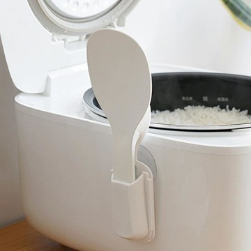 隔日💥日本進口廚房小工具吸盤式飯勺座飯勺收納架可吸電飯煲吸鍋壁
