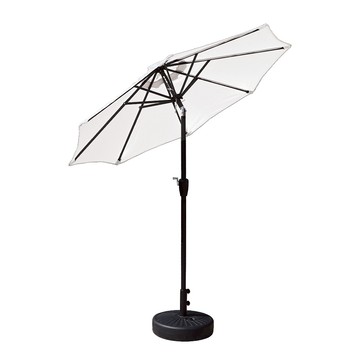 LOGIS~戶外7尺彎頭手搖傘 休閒傘 遮陽傘 戶外傘 庭園傘 (無傘座) J-210A白色