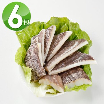 【華得水產】美國阿拉斯加生箭齒鰈魚清肉尾巴6包組(500g/包)