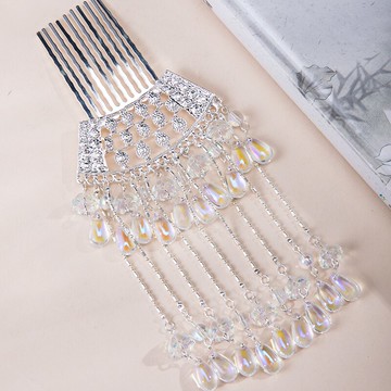 【幻光異彩】古風發簪漢服鬢簾發梳后梳古裝流蘇步搖簪子宮廷配飾