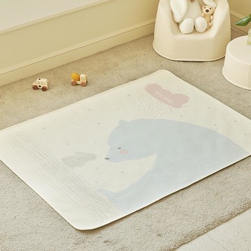 韓國 coco Lieto - 韓國製 4層防滲有機棉防水墊-熊熊與兔子