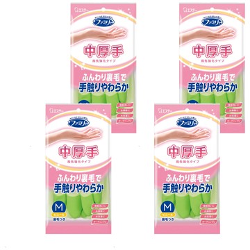 ST 雞仔牌 指尖強化手套 絨裡 中厚型  M  綠色  4包