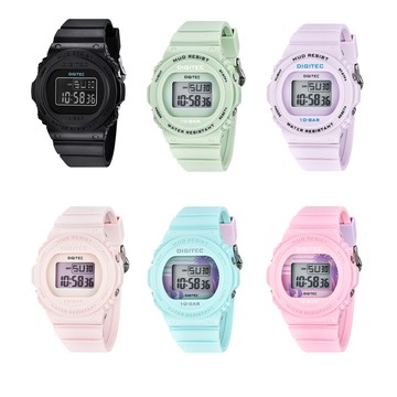 DIGITEC 數碼科技 BDG-7110T 時尚經典多功能休閒電子錶 繽紛多色