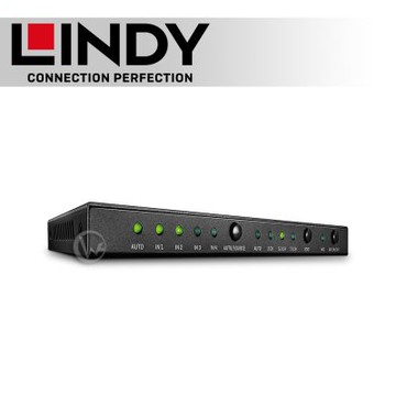 LINDY 林帝 HDMI 4K@60HZ 四進一出影像切換器帶音源分離 (38249)