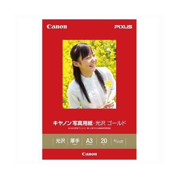 （まとめ） キヤノン Canon純正プリンタ用紙 写真用紙・光沢 ゴールド GL-101A320 20枚入 〔×2セット〕