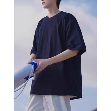 美式潮牌復古重磅100%純棉短袖T恤男夏季新款休閑寬松百搭ins潮流