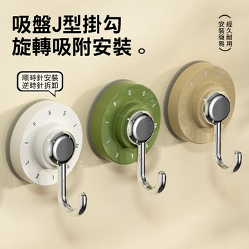 【現貨/免運】吸盤J型掛勾 真空吸盤式掛鈎 旋轉吸附無痕掛勾 免打孔強力掛鉤 真空吸盤 廚房浴室收納 掛沐浴球 免釘免鑽