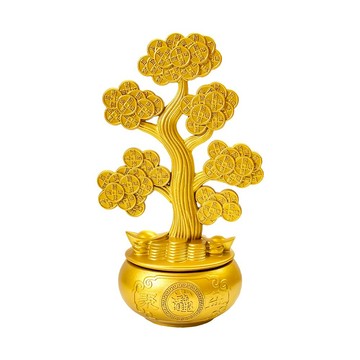 財神小舖 錢轉八方 黃金招財樹《含開光》EM-2801｜家有招財樹 財源滾滾來｜開運聚財 擺件推薦