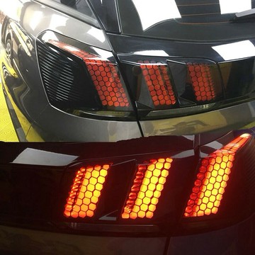 48*30cm優質通用可剪切蜂窩形車貼汽車尾燈燈罩貼車外後尾燈配件%潮
