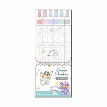 【震撼精品百貨】蠟筆小新_Crayon Shin-chan~蠟筆小新中性筆6支組0.5mm圓珠-睡衣朋友*16940