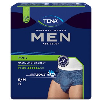 TENA 添寧 男款 玩色系列敢動褲 丹寧藍  S/M  9片  1包