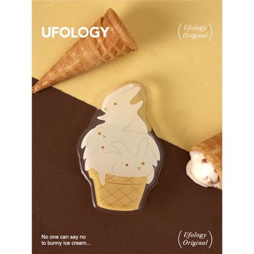 Ufology原創兔子冰激凌手機氣囊支架氣墊伸縮桌面多功能磁吸神器