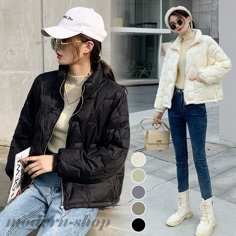 ダウンジャケット 軽薄 レディース 冬 ジャケット ダウン アウター 冬ジャケット 厚手 ジャンパー ショート丈 立て襟 通勤 通販 Lineポイント最大get Lineショッピング