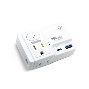 aibo GaN氮化鎵 平壓式1開2插 高溫斷電智慧 PD25W快充 USB壁插