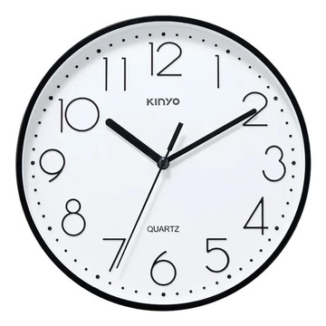 KINYO  時線簡約掛鐘9吋
