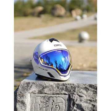 騎克鬼面盔摩托車全盔藍牙揭面盔男女雙鏡四季用揭面盔大視野全盔