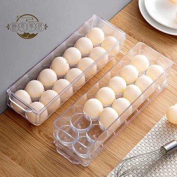 冰箱側門雞蛋盒家用透明雞蛋格 廚房放雞蛋的收納盒保鮮盒雞蛋架