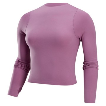 【NIKE】W NK INF DF LS TOP 長袖上衣 女款 慢跑上衣 紫 FN3023-523