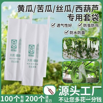 臺灣熱賣🔥苦瓜絲瓜黃瓜套袋專用袋防蟲鳥防水青瓜套袋蔬菜瓜果套袋木漿紙袋 GBIU