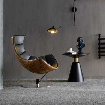 月亮椅北歐單人沙發龍蝦椅單椅蝸牛椅懶人躺椅客廳創意意式休閑椅