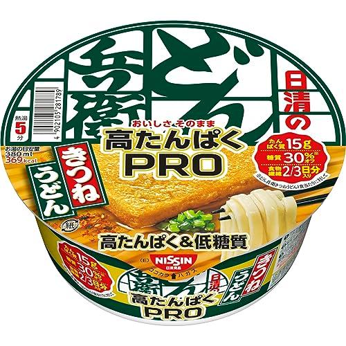 日清食品 日清のどん兵衛PRO きつねうどん(東) 高たんぱく低糖質食物繊維2 3日分 カップ麺 88g×12個