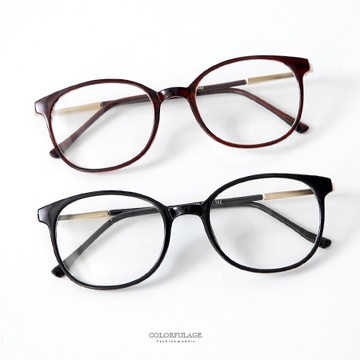 鏡框 圓型膠框平光眼鏡【NY345】單支價