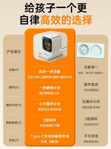 巨能TK3計時器學生時間小方小學生專用定自律神器管理學習兒童