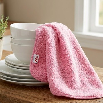 【台灣T&C】廚房超細纖維抹布 粉色/3入