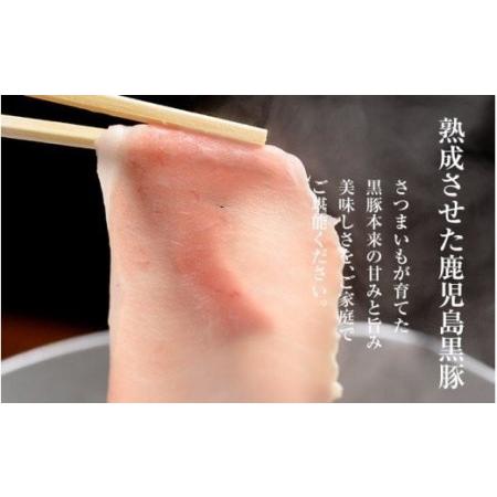 ふるさと納税 鹿児島県産黒豚しゃぶしゃぶ　黒豚ロースをしゃぶしゃぶに！約5名分の1kgのしゃぶしゃぶをお届けします 鹿児島県いちき串木野市