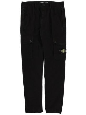 stone island cargo pants with logo patch
